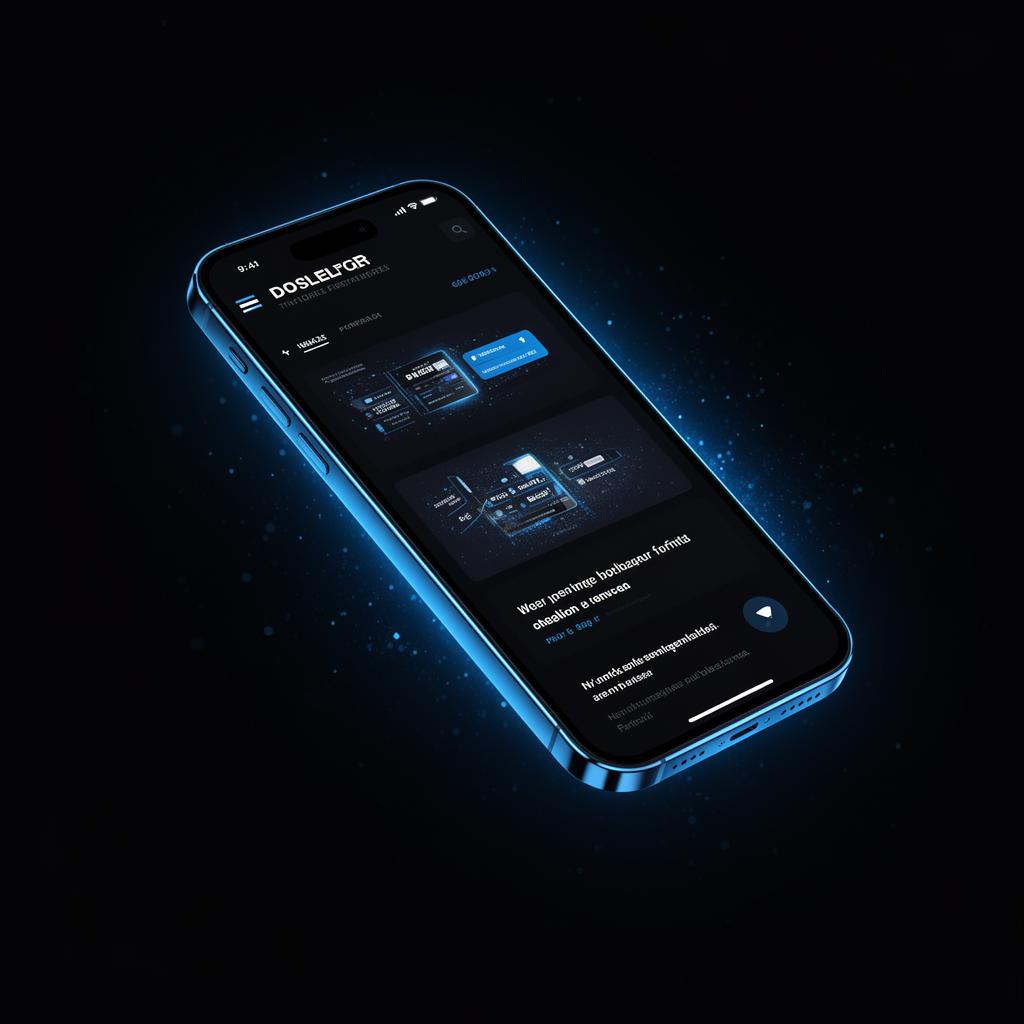 Mobile-first website on smartphone